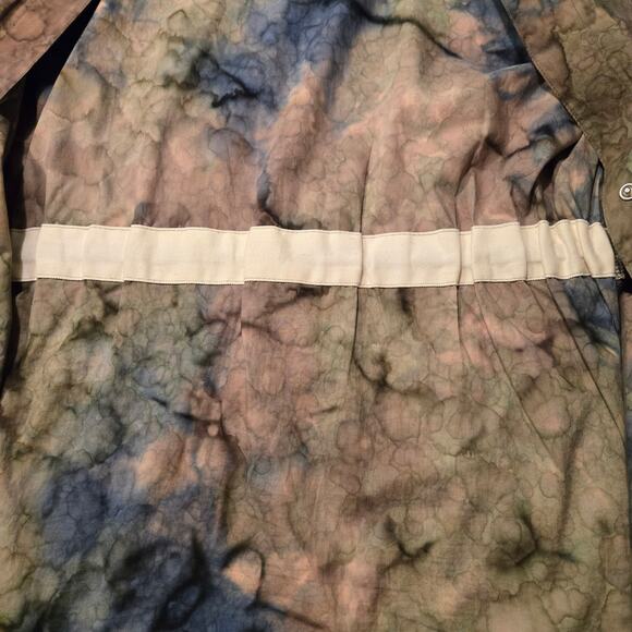 Cotton Scrubs Co Watercolor Ladies Scrub Lab Coat Snap Closure Big Pockets Med - Picture 7 of 9